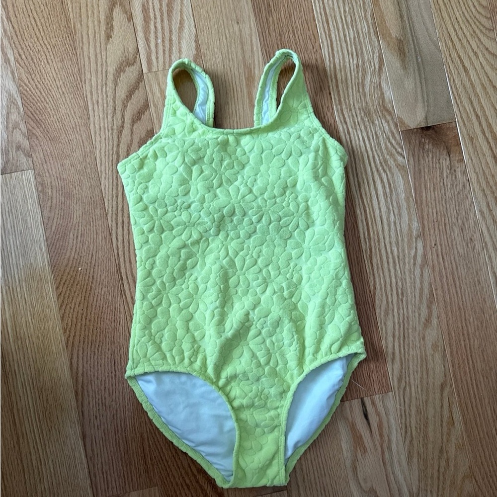 Girls green One Piece Swimsuit size L 10/12